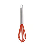 Set de espátulas rojas de 30 cm en silicona, resistentes al calor, ideales para mezclar y servir sin dañar sartenes antiadherentes.-6