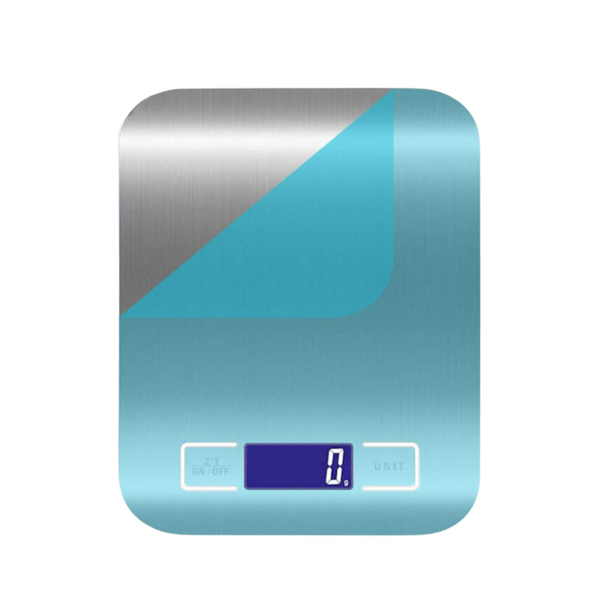 Balanza de cocina plateada de acero inoxidable, 18 cm, alta precisión, pantalla digital, ideal para pesar ingredientes secos y líquidos.-1-2-1