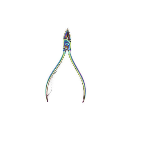 Cortador de cutícula tornasol de 9 cm en acero inoxidable, ergonómico y preciso, ideal para manicura y pedicura profesional o doméstica.-1-2-1