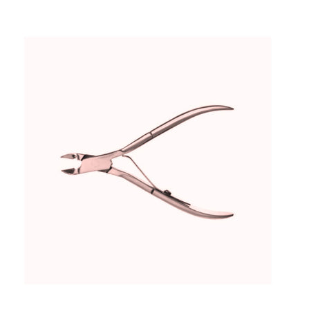 Cortador de cutícula bronce de 9 cm, ergonómico y elegante, ideal para manicura precisa y duradera. Perfecto para uso personal y profesional.-4-2-1