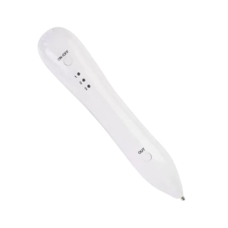 Extractor dermatológico Nevus Pen de 17 cm, color blanco, acero inoxidable, para extracción precisa de lunares e imperfecciones cutáneas.-1