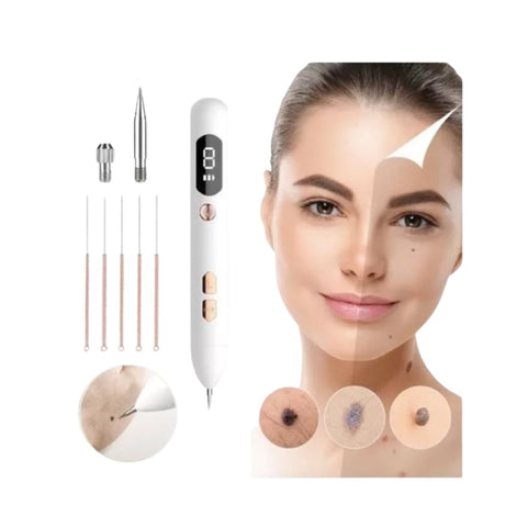 Removedor de acné y puntos negros en acero inoxidable, con 5 agujas para extracciones precisas y diseño ergonómico. Ideal para cuidado facial.-1-1-1