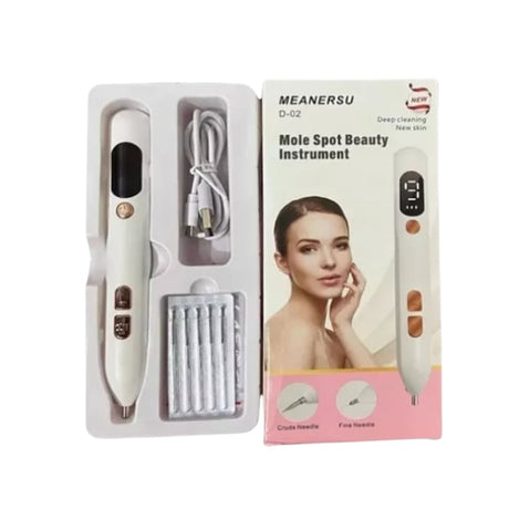 Removedor de acné y puntos negros en acero inoxidable, con 5 agujas para extracciones precisas y diseño ergonómico. Ideal para cuidado facial.-1-2-1