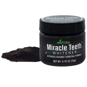 Polvo blanqueador de dientes negro con carbón activado, elimina manchas y refresca el aliento. Ideal para una sonrisa radiante.-1