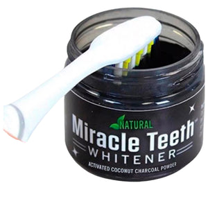 Polvo blanqueador de dientes negro con carbón activado, elimina manchas y refresca el aliento. Ideal para una sonrisa radiante.-3