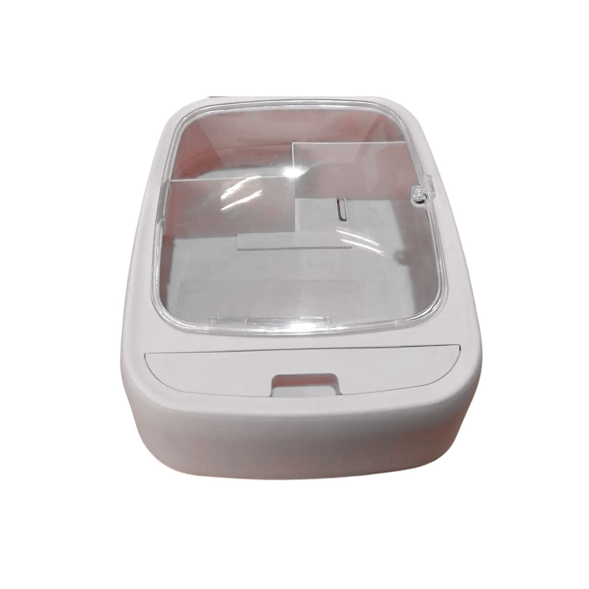 Comestiquero montable blanco de plástico resistente, ideal para organizar cosméticos y accesorios en baño o dormitorio.-1-3-1