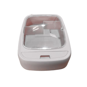 Comestiquero montable blanco de plástico resistente, ideal para organizar cosméticos y accesorios en baño o dormitorio.-1-3-1