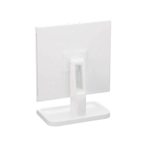 Espejo plegable 360° negro mate con tres caras, ideal para maquillaje y cuidado personal, compacto y fácil de transportar.-1-2-1
