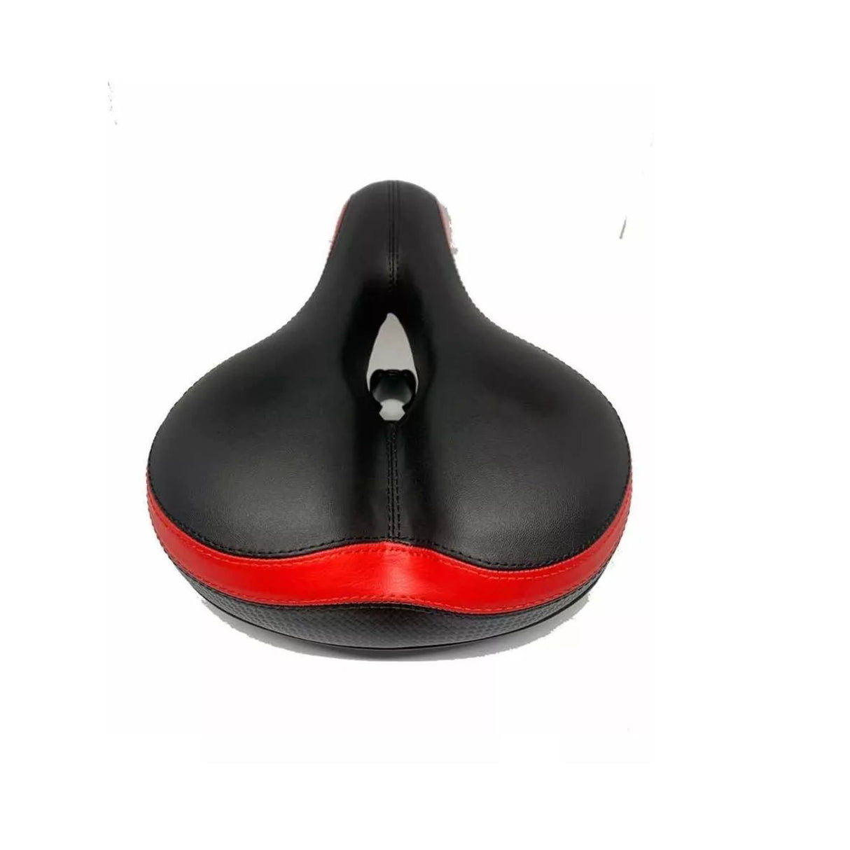 Sillín de bicicleta ergonómico negro de 24 cm, acolchado suave y resistente al agua, ideal para mayor comodidad en recorridos largos.-1