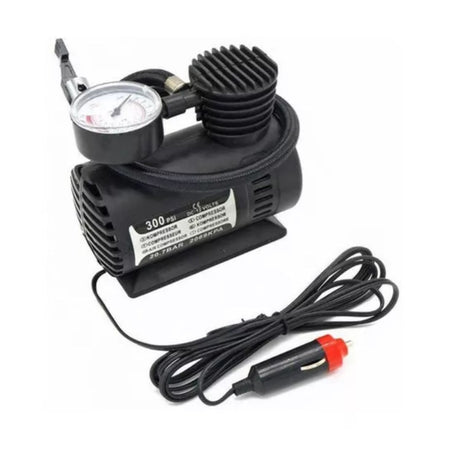 Air Compresor DC 12V portátil negro, inflado rápido para neumáticos y juguetes, diseño compacto y ergonómico, ideal para viajes.-1-1-1