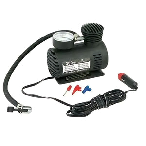 Air Compresor DC 12V portátil negro, inflado rápido para neumáticos y juguetes, diseño compacto y ergonómico, ideal para viajes.-1-3-1