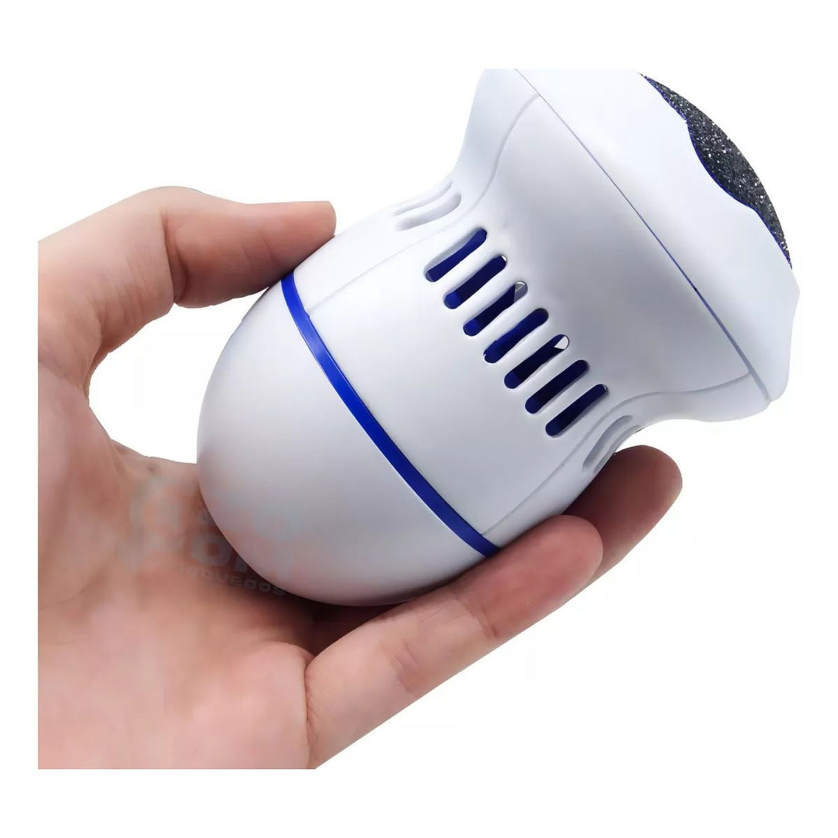 Máquina removedora de callos blanca y azul, ergonómica, con cabezal rotativo para pies suaves y cuidados en casa.-1-1-1