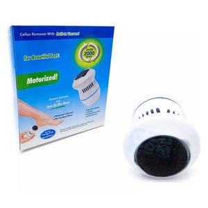 Máquina removedora de callos blanca y azul, ergonómica, con cabezal rotativo para pies suaves y cuidados en casa.-1-3-1