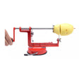 Pelador de papas en espiral rojo de 22 cm, ergonómico y de acero inoxidable, ideal para crear tiras decorativas de vegetales.-1-1-1