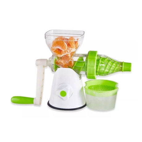 Juguera manual verde de 35 cm, ergonómica y robusta, ideal para exprimir frutas frescas. Fácil de limpiar y almacenar.-1-1-1