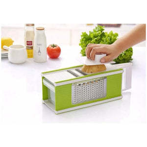 Picador multifuncional de verduras verde de 24 cm, con cuchillas de acero inoxidable y base antideslizante, ideal para cortar y picar fácilmente.-1-3-1