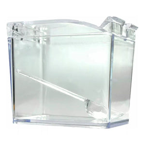 Especiero acrílico transparente de 4 compartimientos, 24 cm, con tapa hermética para mantener especias frescas y organizadas en la cocina.-1-2-1