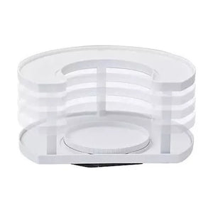 Especiero giratorio de 2 pisos, color blanco, plástico resistente, diámetro 34 cm, ideal para organizar especias y condimentos en la cocina.-1-2-1