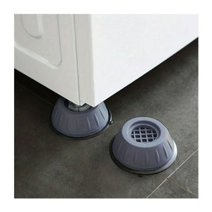 Soporte antivibración negro de goma para lavadoras, 4 piezas de 6 cm, reduce ruido y protege el suelo. Ideal para electrodomésticos pesados.-1-3-1