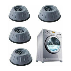 Soporte antivibración negro de goma para lavadoras, 4 piezas de 6 cm, reduce ruido y protege el suelo. Ideal para electrodomésticos pesados.-1-4-1