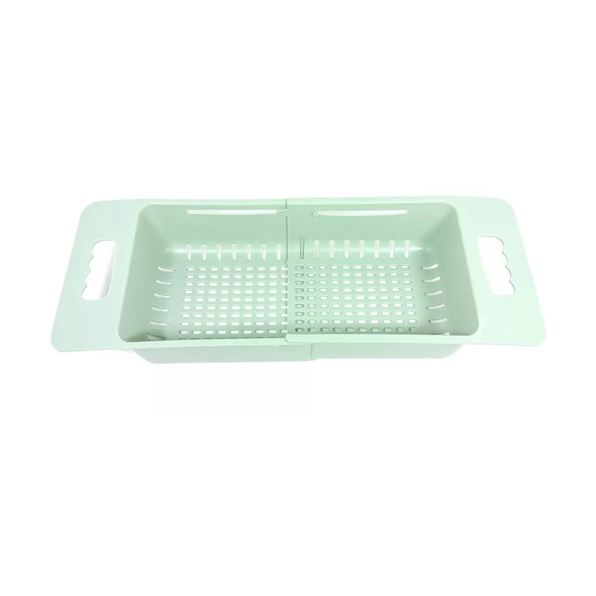 Escurridor de cocina verde de 48 cm, plástico resistente, ideal para drenar verduras y pastas, diseño ergonómico y fácil de limpiar.-2