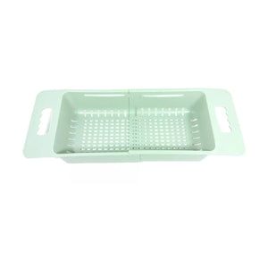 Escurridor de cocina verde de 48 cm, plástico resistente, ideal para drenar verduras y pastas, diseño ergonómico y fácil de limpiar.-1-2-1