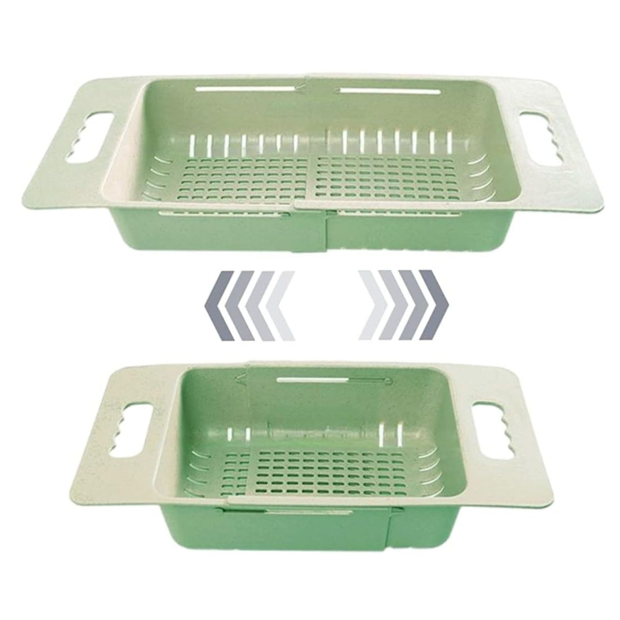 Escurridor de cocina verde de 48 cm, plástico resistente, ideal para drenar verduras y pastas, diseño ergonómico y fácil de limpiar.-1-3-1