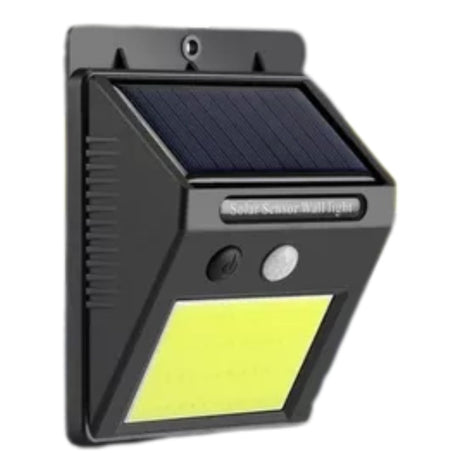 Luz Solar LED de Pared negra con 48 LEDs, resistente al agua y automática al anochecer, ideal para exteriores como jardines y entradas.-1