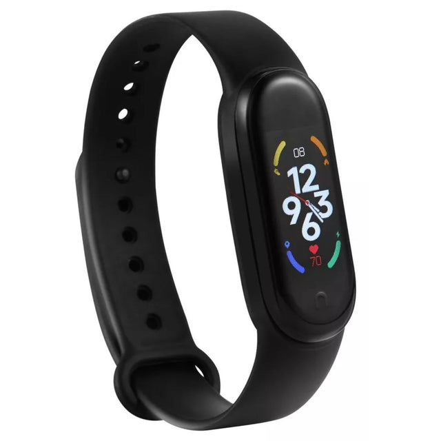 Smart Band 7 azul, fitness tracker de silicona con pantalla táctil, monitoreo de salud y resistencia al agua, ideal para actividades deportivas.-1-1-1