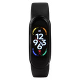 Smart Band 7 azul, fitness tracker de silicona con pantalla táctil, monitoreo de salud y resistencia al agua, ideal para actividades deportivas.-2