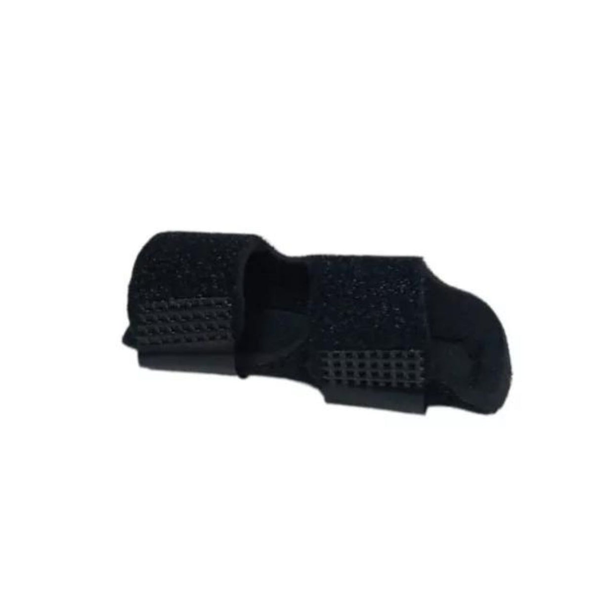 Férula negra de 11 cm para dedo, fabricada en plástico resistente y acolchado suave, ideal para soporte de lesiones y comodidad diaria.-1-4-1