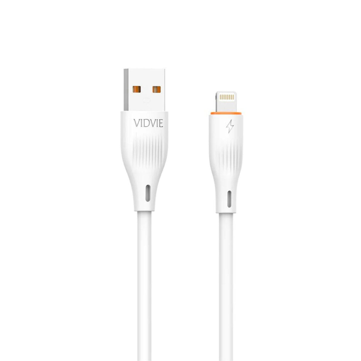 Cable Lightning blanco de 1 metro, nylon trenzado, carga rápida y transferencia de datos para dispositivos Apple. Ideal para uso diario.-1