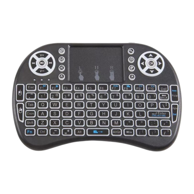 Mini Teclado Táctil negro de 9 cm, compacto y resistente, ideal para laptops y tablets. Superficie fácil de limpiar y antideslizante.-1