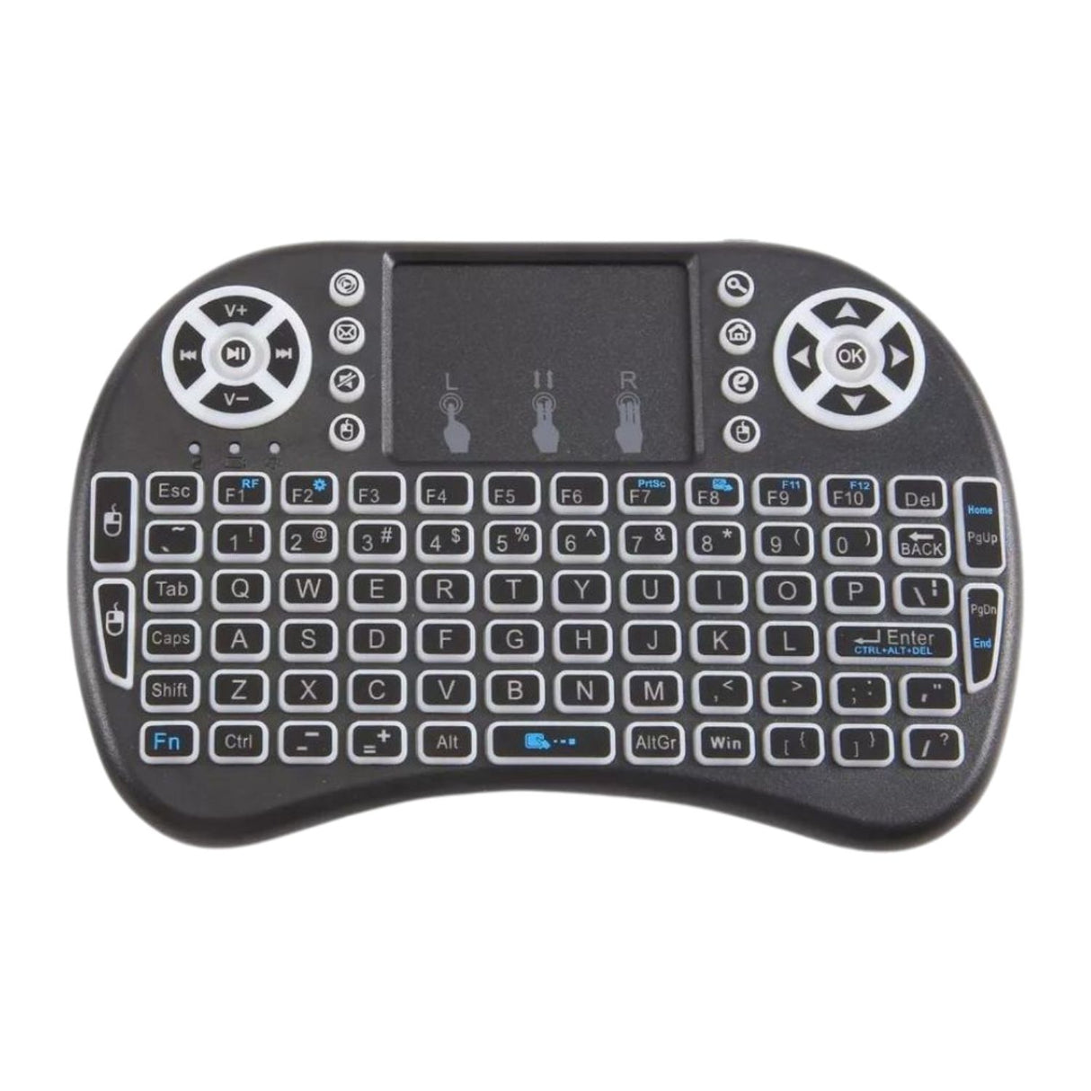 Mini Teclado Táctil negro de 9 cm, compacto y resistente, ideal para laptops y tablets. Superficie fácil de limpiar y antideslizante.-1-1-1