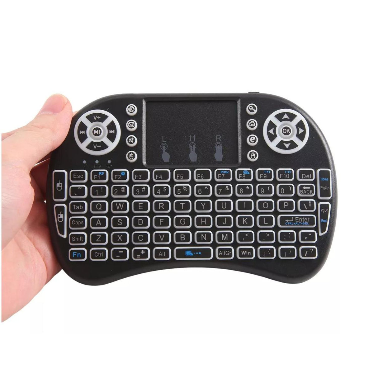 Mini Teclado Táctil negro de 9 cm, compacto y resistente, ideal para laptops y tablets. Superficie fácil de limpiar y antideslizante.-3