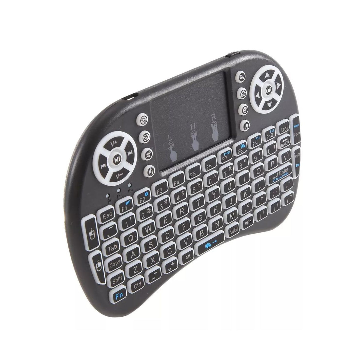 Mini Teclado Táctil negro de 9 cm, compacto y resistente, ideal para laptops y tablets. Superficie fácil de limpiar y antideslizante.-1-4-1