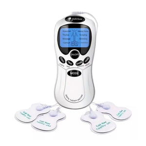 Parches Electro Físicos Terapéuticos de 16 cm en gris, fabricados con gel hipoalergénico, alivian el dolor y estimulan músculos.-1-1-1