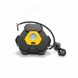 Inflador Compresor Aire Portatil 12V Auto Pelotas Amarillo