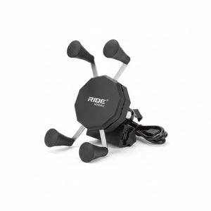 Soporte Celular Moto Cargador USB Apertura 85mm Grande
