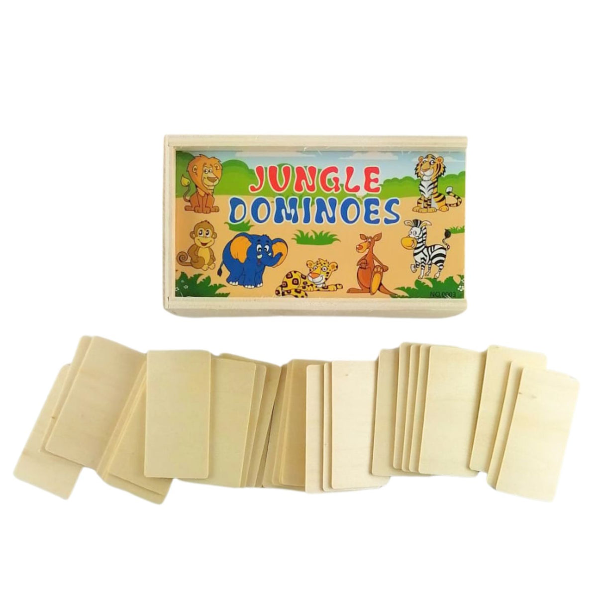 Juego Didáctico de Dominó Jungla de Madera de 28 Piezas
