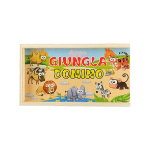Juego Didáctico de Jungla Dominó de Madera de 28 Piezas