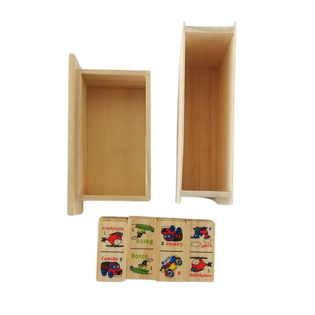 Juego Didáctico de Dominó Grande de Madera de 28 Piezas