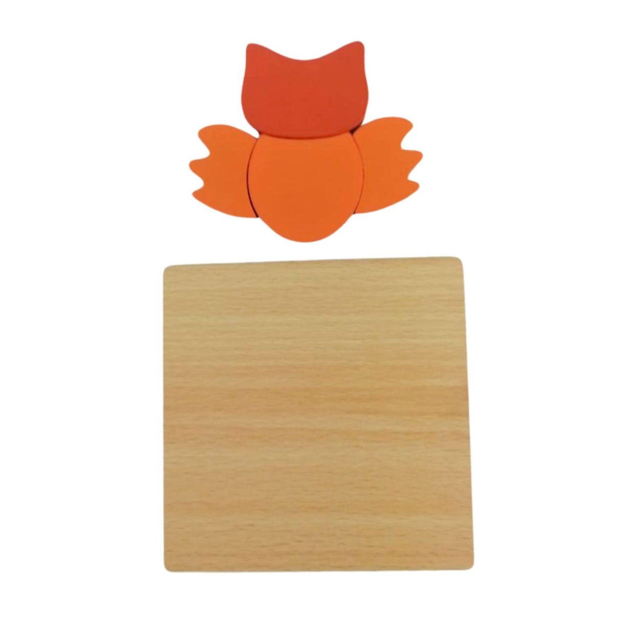 Puzzle de Madera Buho 15x15cm Para Niños de +3