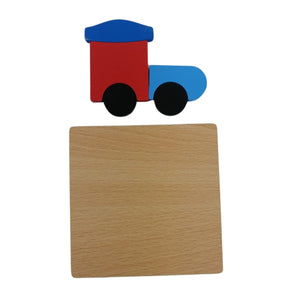 Puzzle de Madera Tren 15x15cm Para Niños de +3 | Disparo.cl