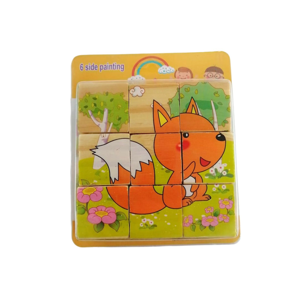 Juego Didáctico de Puzzle de Cubo de Madera Animales