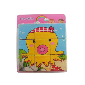 Juego Didáctico de Puzzle de Cubo de Madera de 9 Bloques