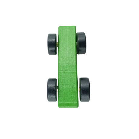 Auto de Carrera Piloto con Numero Juguete Madera Verde. Fomenta la creatividad y el juego activo. ¡Compra ahora y acelera la diversión!-1-2-1-1-1