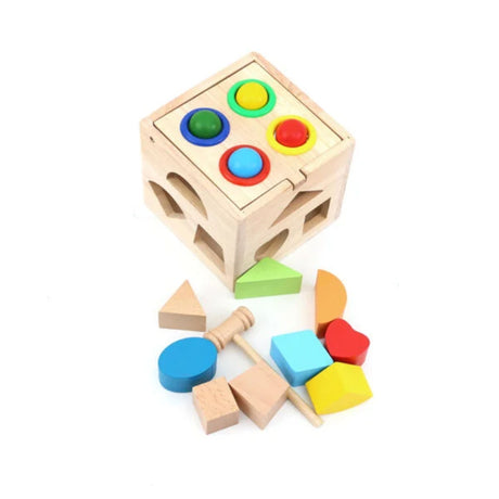 Caja de Encaje con Figuras Geométricas de Madera para Niños. Fomenta la creatividad y el aprendizaje. ¡Compra ahora y diviértete educando!-1-1-1-1-1