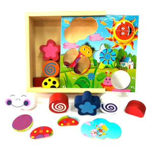 Caja Inteligente de Encaje de Madera para Niños de 3+ Años. Fomenta la creatividad y habilidades motoras. ¡Compra ahora y diviértete aprendiendo!-1-1-1-1-1