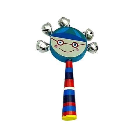 Cascabel Sonajero de Madera Azul Instrumento Juguete para Niños. Fomenta el desarrollo sensorial y la diversión. ¡Compra ahora y sorprende a tu pequeño!-1-1-1-1-1